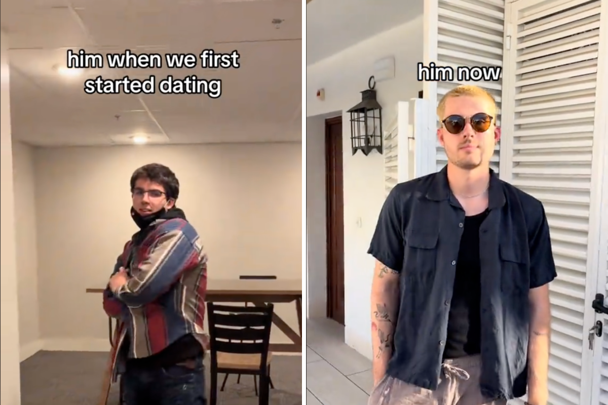 Grif's style before and after.