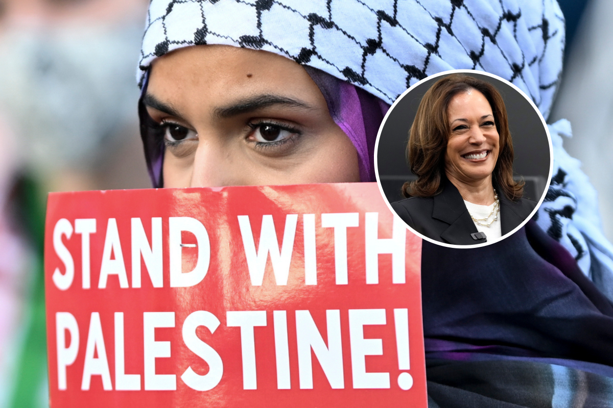 Protester, Kamala Harris