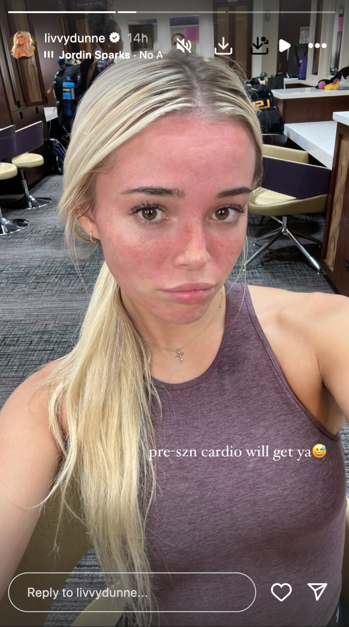 Livvy Dunne Shares Honest MakeupFree Look at Her Preseason Prep Newsweek