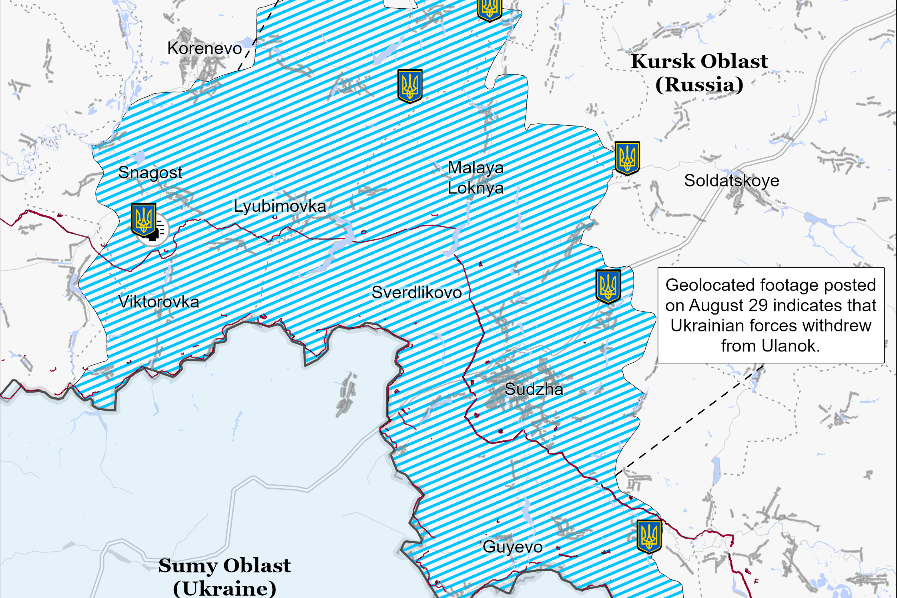 Invasion map of Kursk shows where Russia has recaptured territory ...