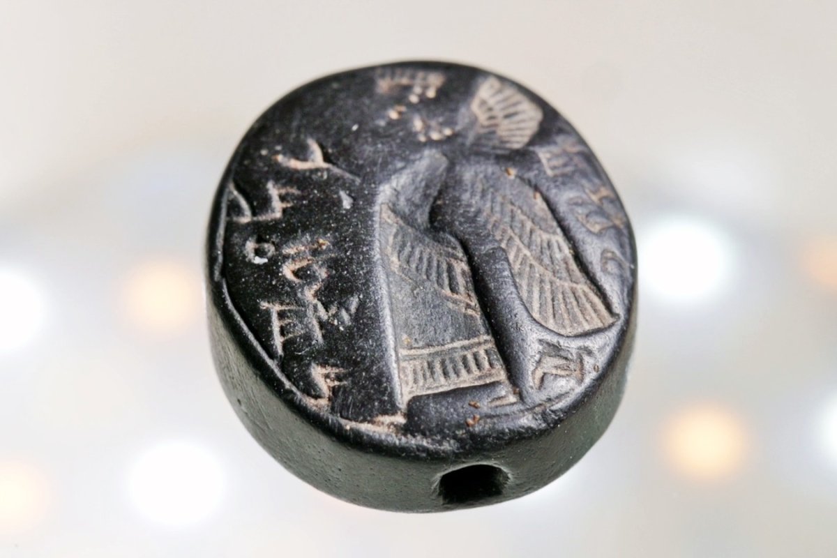 An ancient stone seal found in Jerusalem