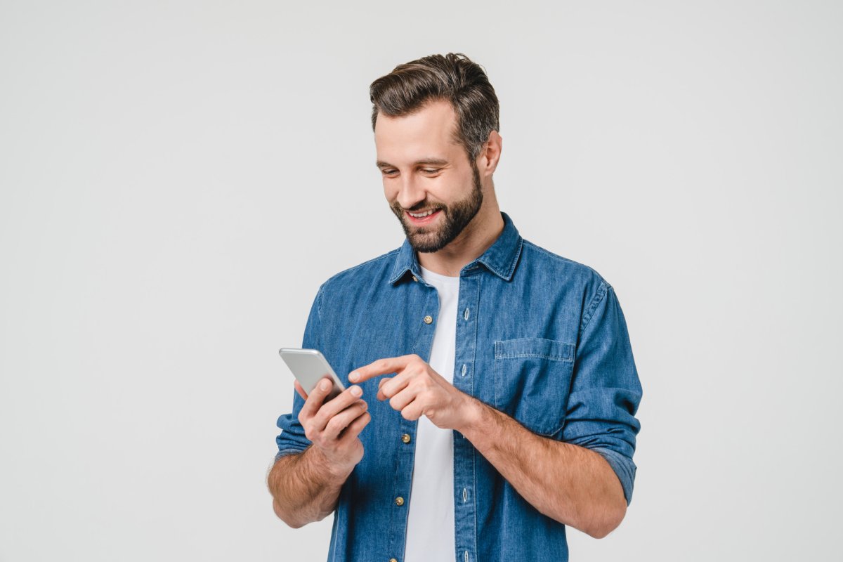 Man using phone