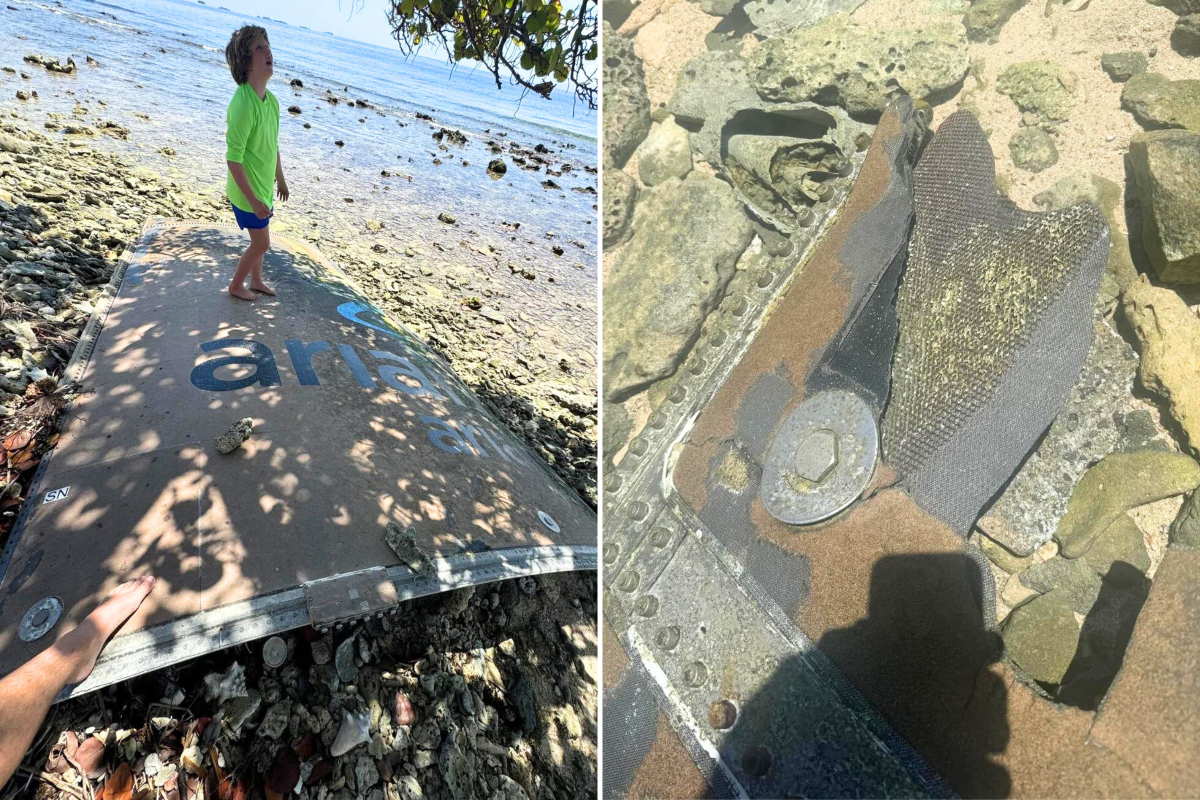 Rocket debris on beach