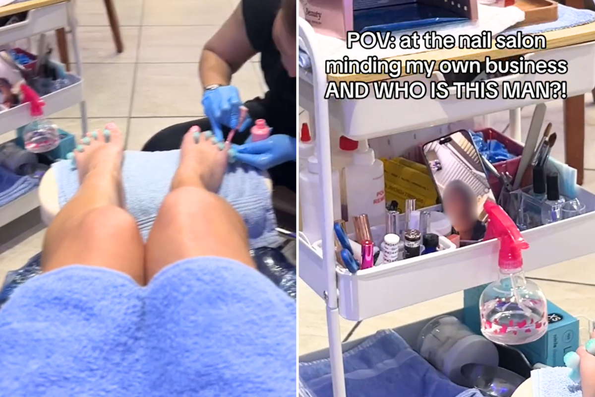 Nail salon surprise audience