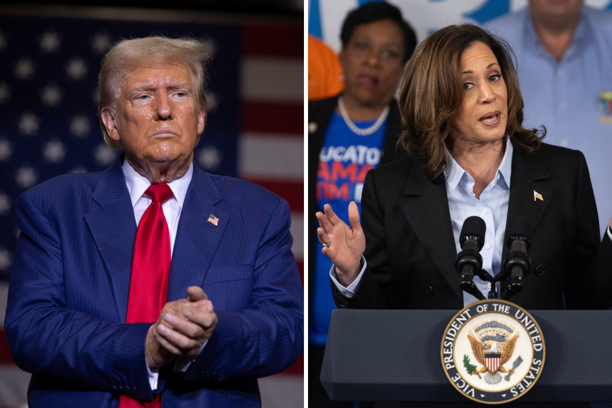 Trump and Harris