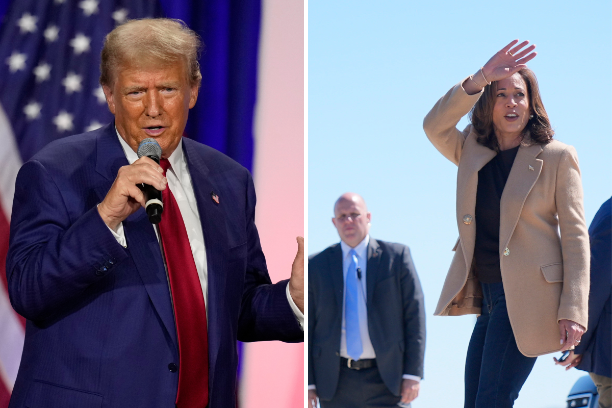 Trump and Harris