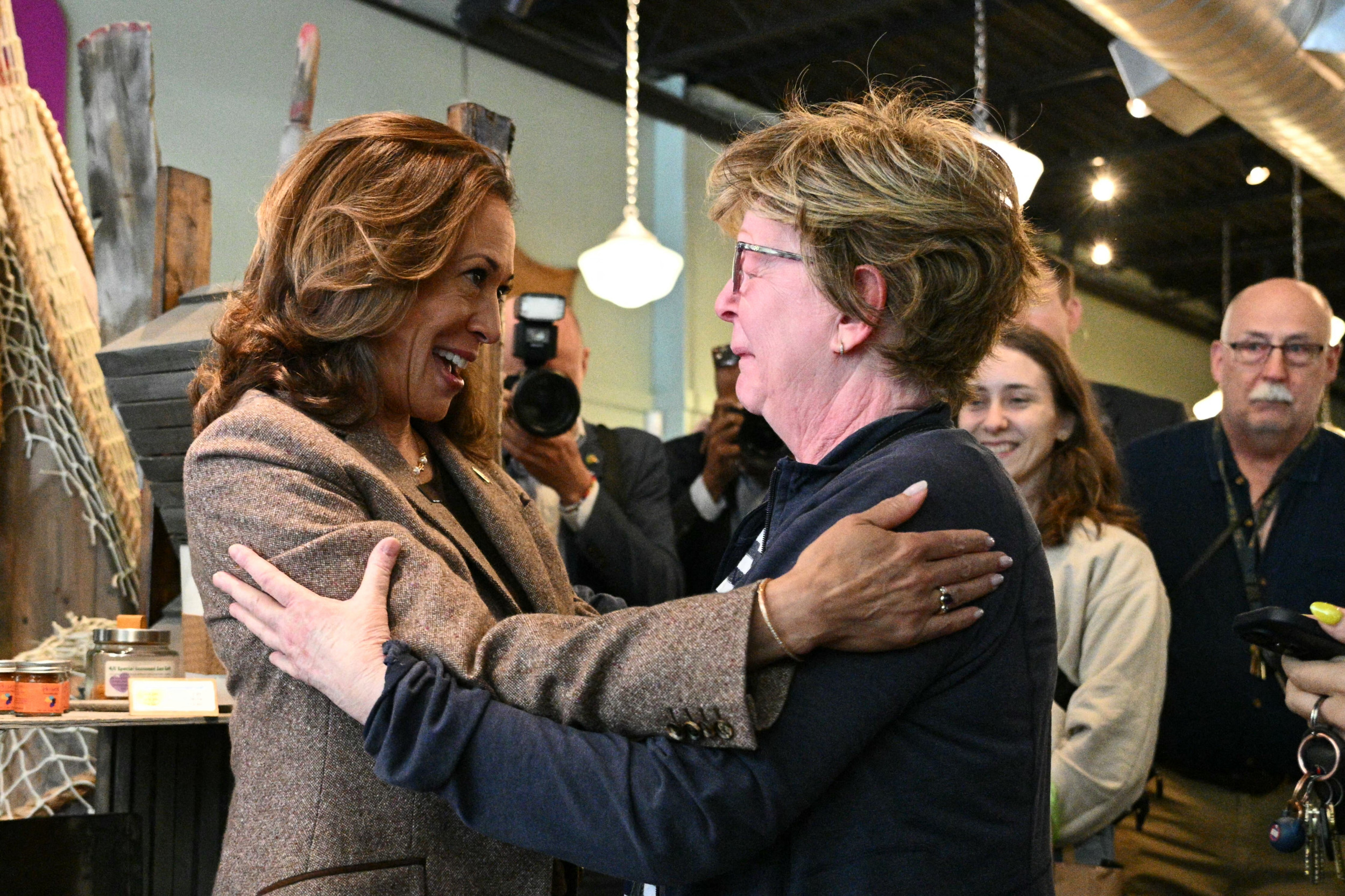 Video of Kamala Harris hugging a crying woman goes online