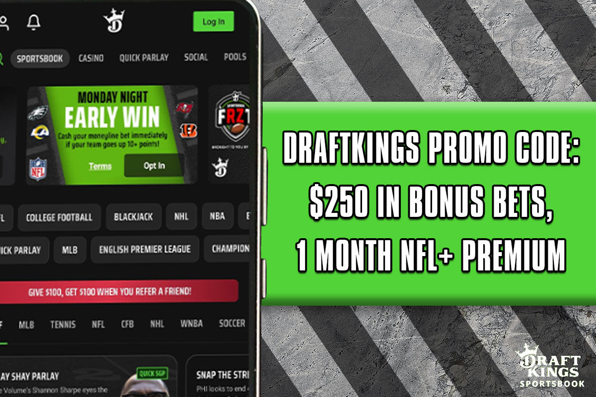 DraftKings Promo Code: Bet  on Sunday and get a 0 bonus, NFL+ Premium