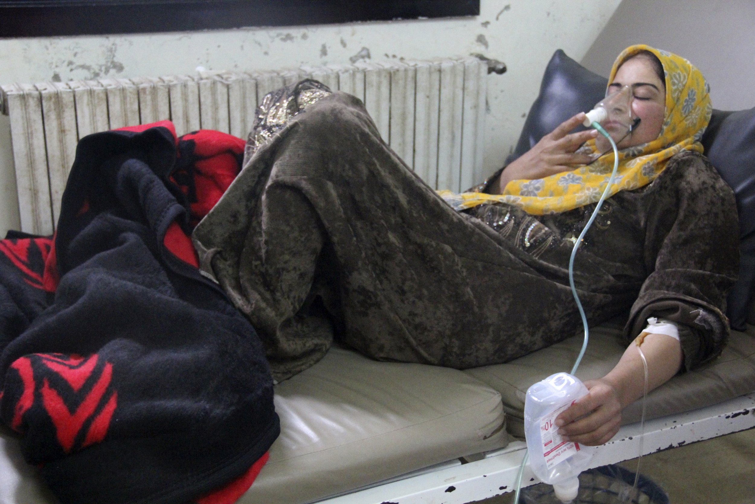 Syrian gas attack victim