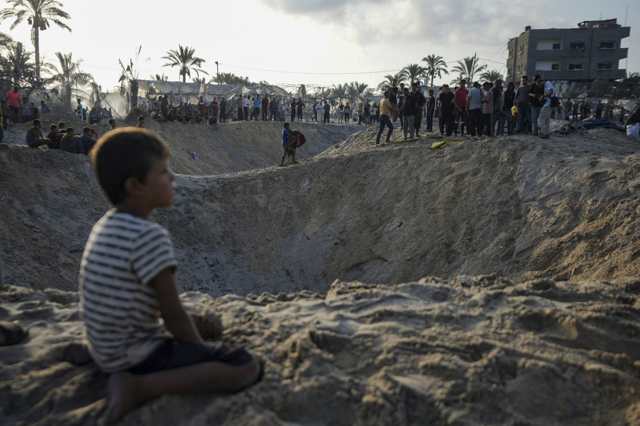 Israeli Strike on Gaza Tent Camp Kills at Least 19, Palestinians Say