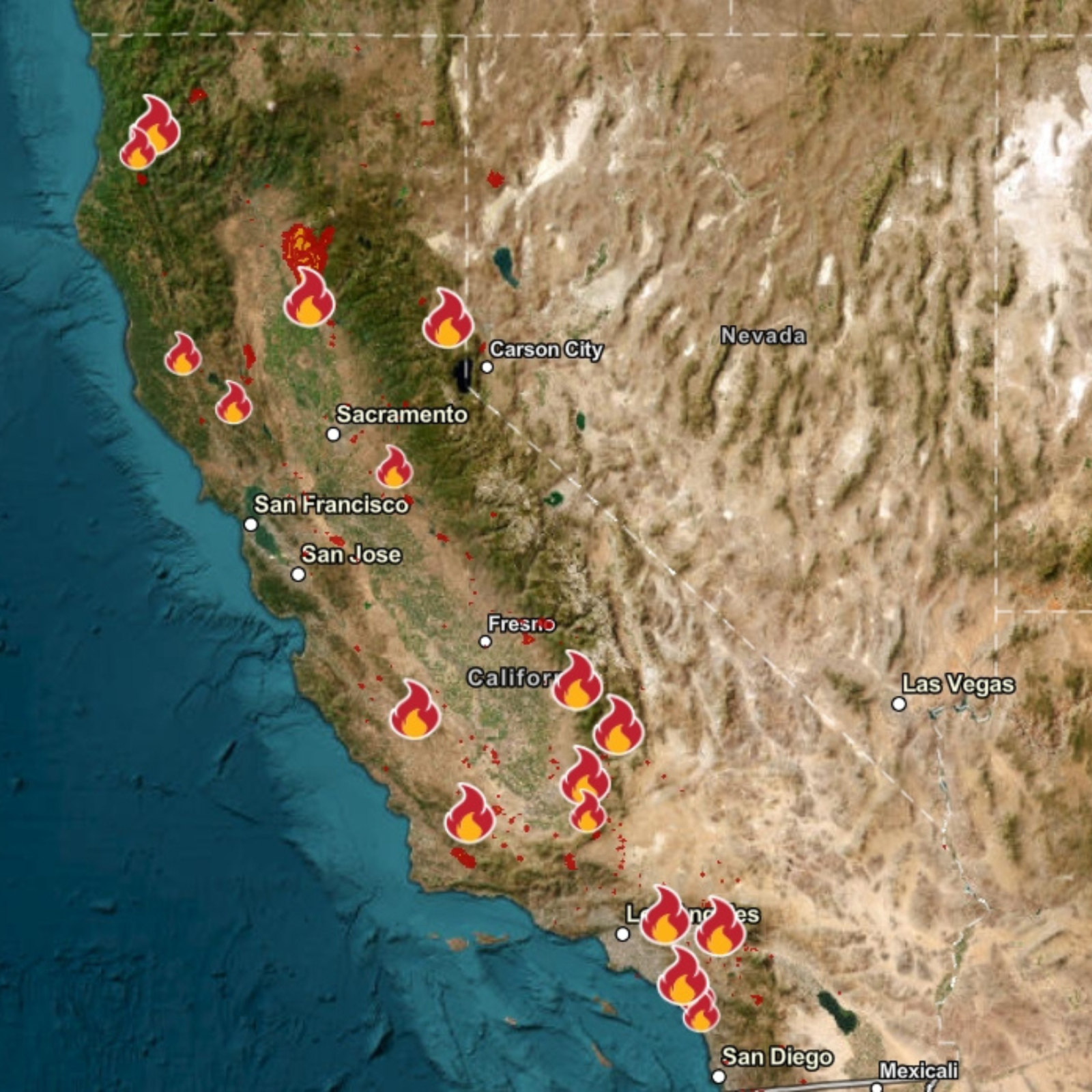 Timber Fire Map Forest Fires In California Map CFN CALIFORNIA FIRE NEWS CAL FIRE