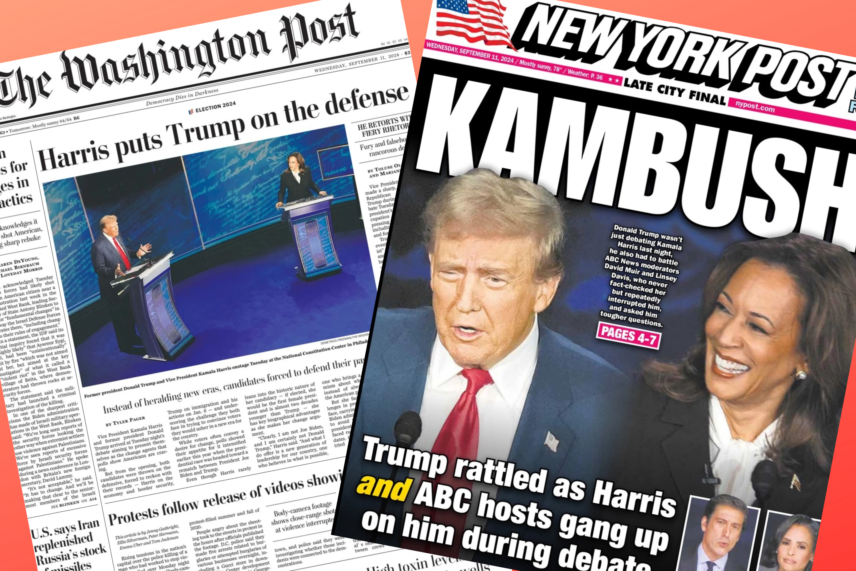 ‘Kambush!’ ‘Harris puts Trump on the defense’: World’s papers