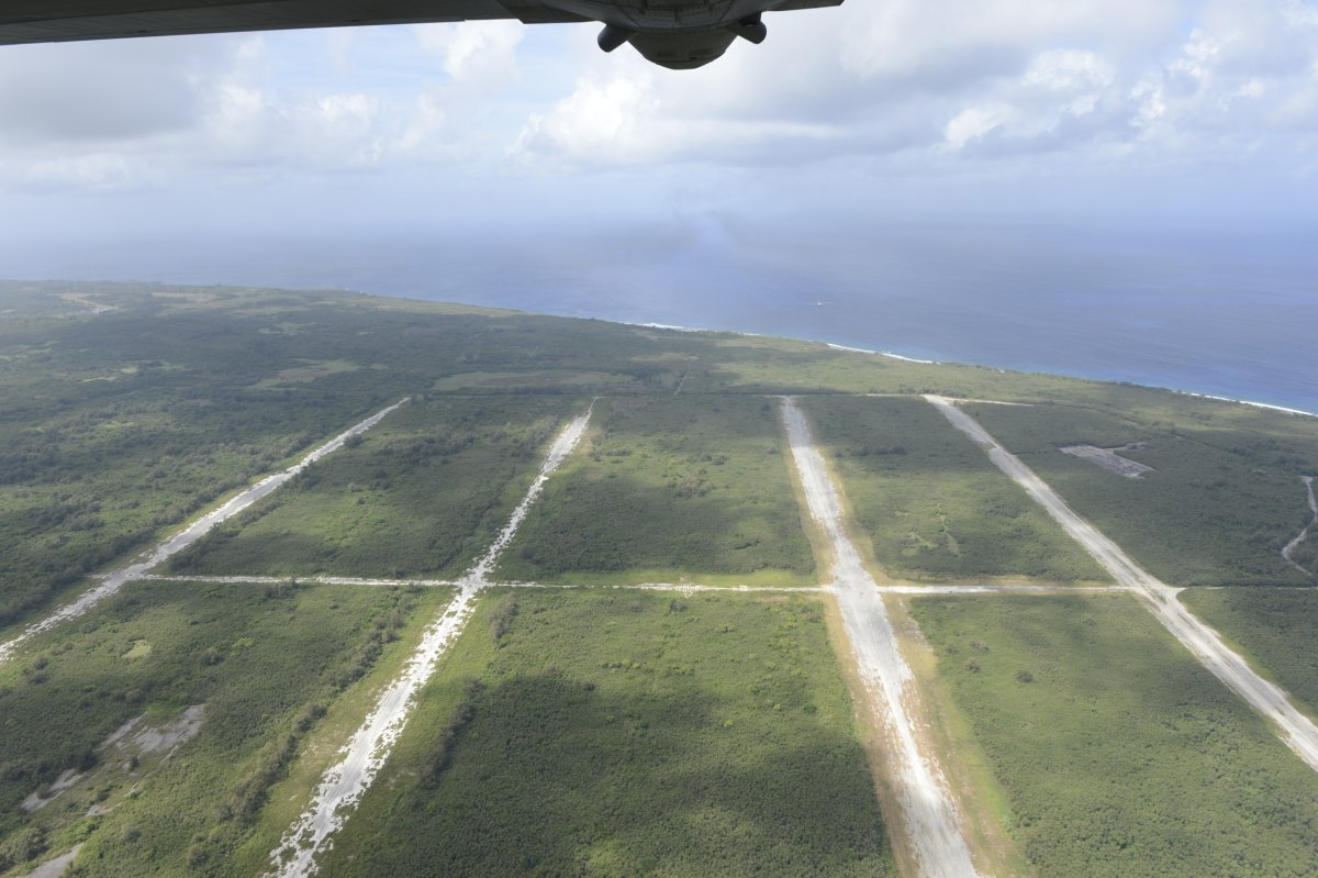 US Transport Aircraft Flies Over Tinian