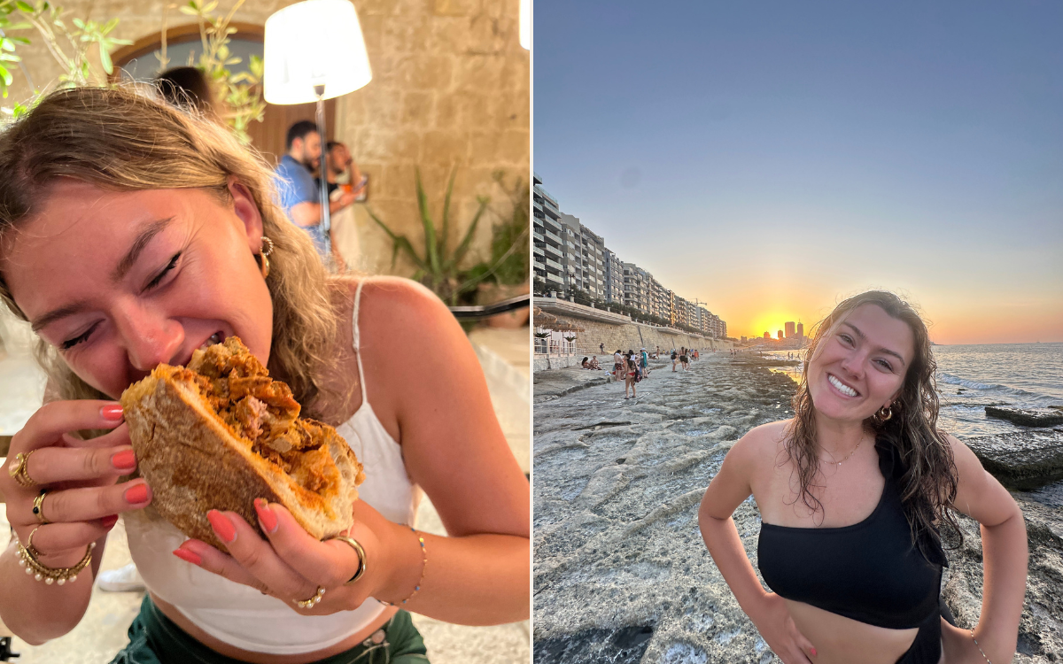 Mariah Witzberger lors de ses voyages en Europe.