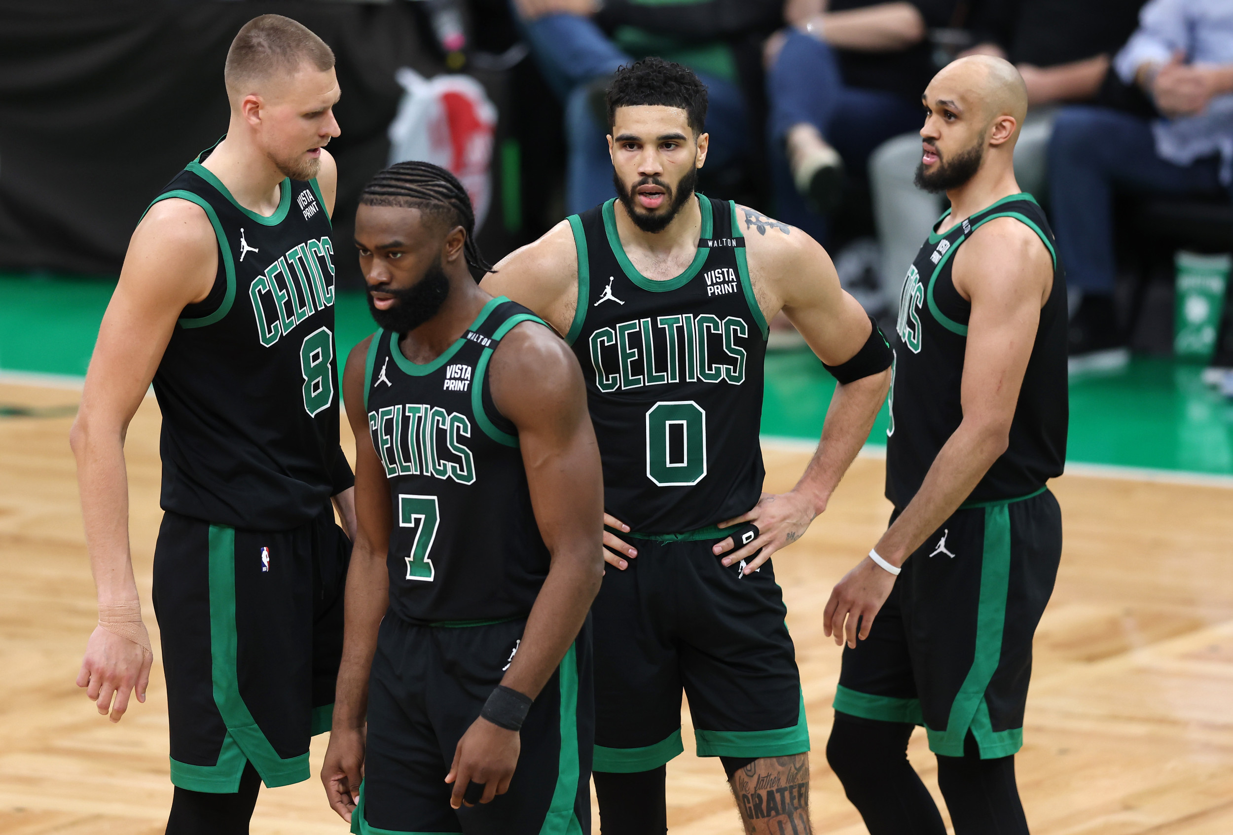 Celtics player Derrick White gets into a fight at Colorado game and is held by several people