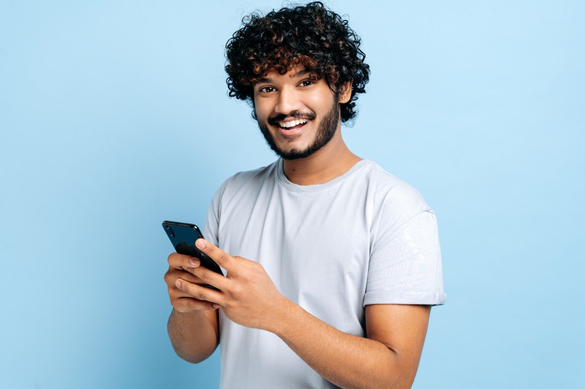 Man with telephone