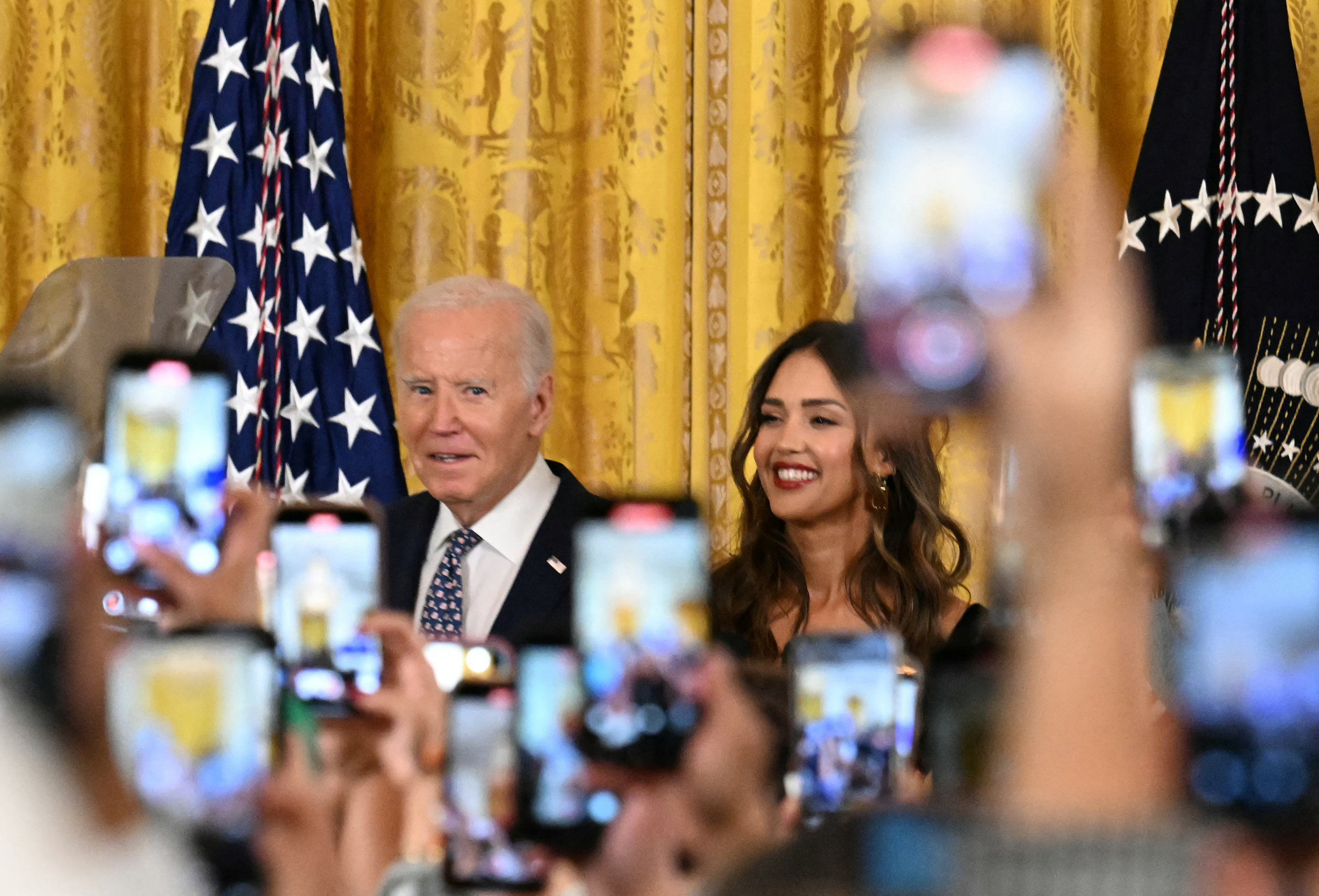 Joe Biden Hilariously Asks Jessica Alba for His Next Job