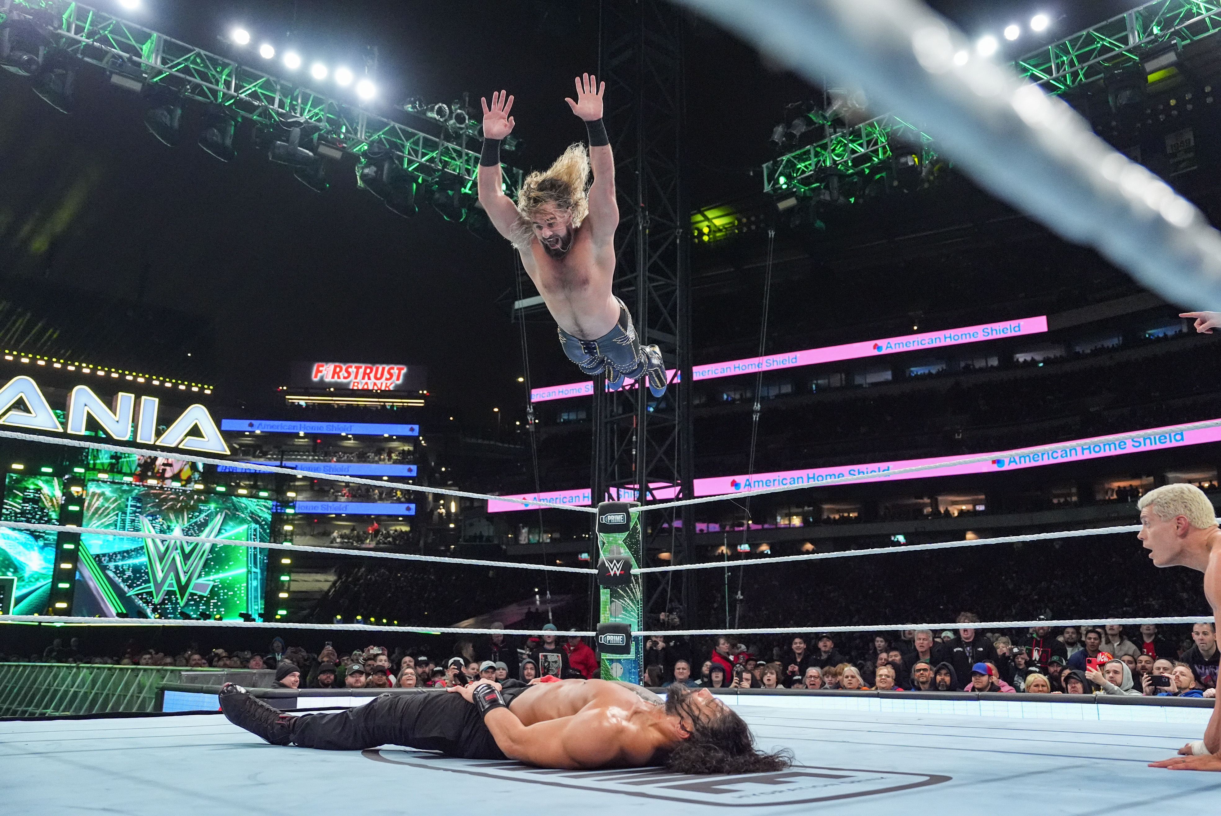 WWE Champion Takes a Tumble from the Stands at Bears vs. Colts Game