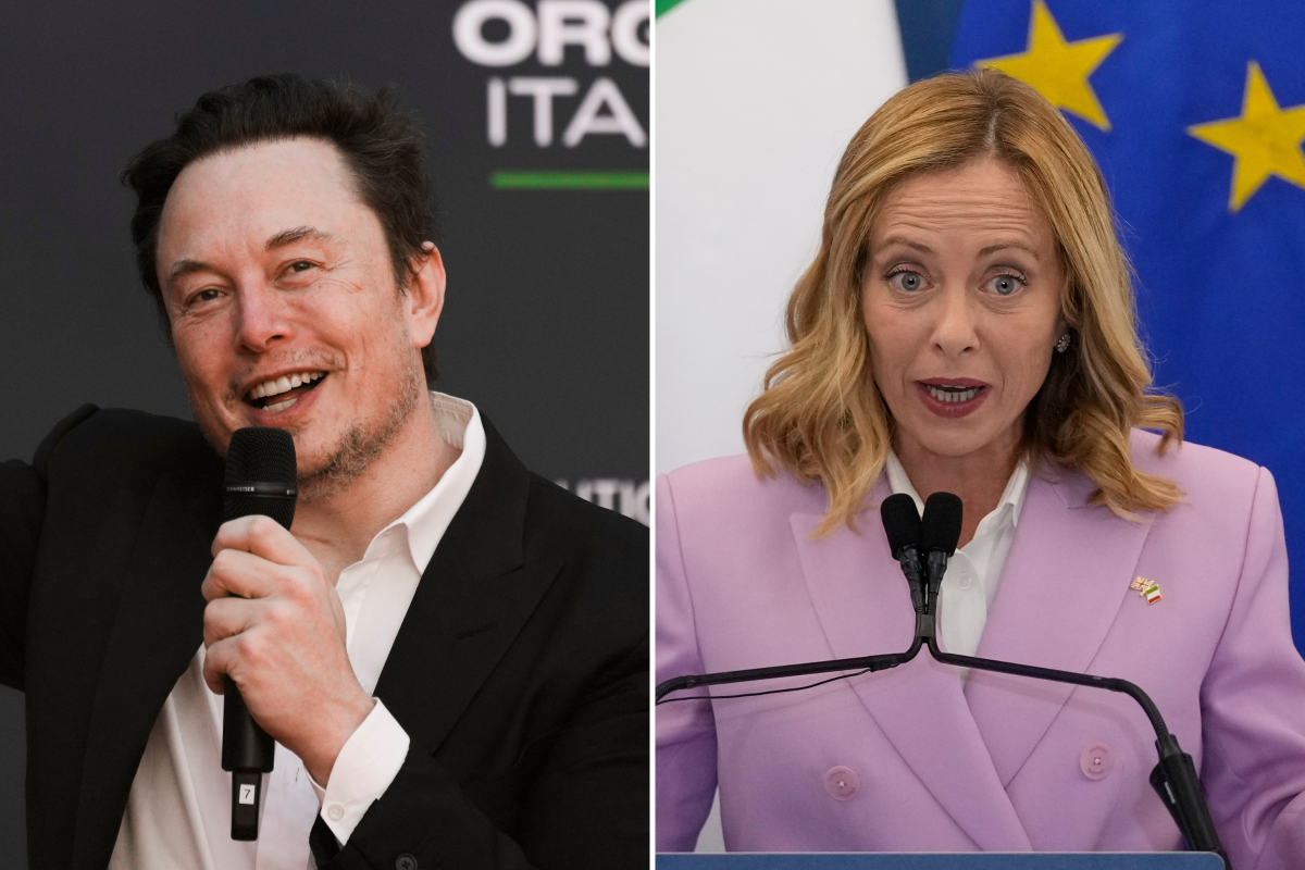 Giorgia Meloni and Elon Musk