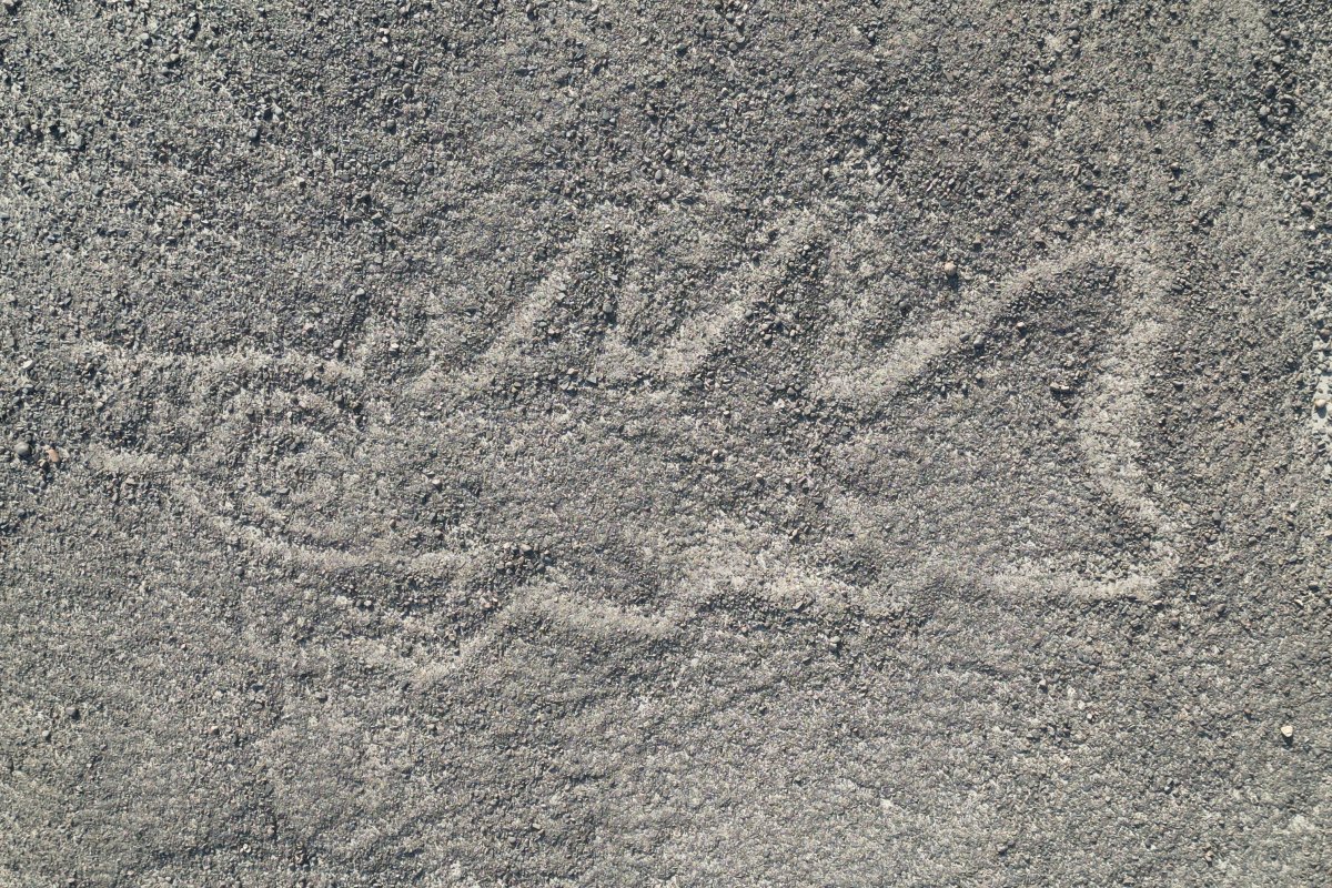 An ancient geoglyph in Peru
