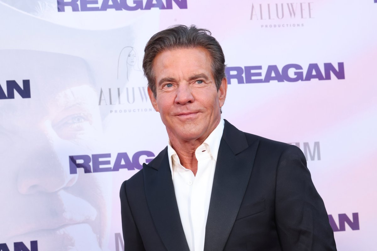 Actor Dennis Quaid at Reagan film premiere.
