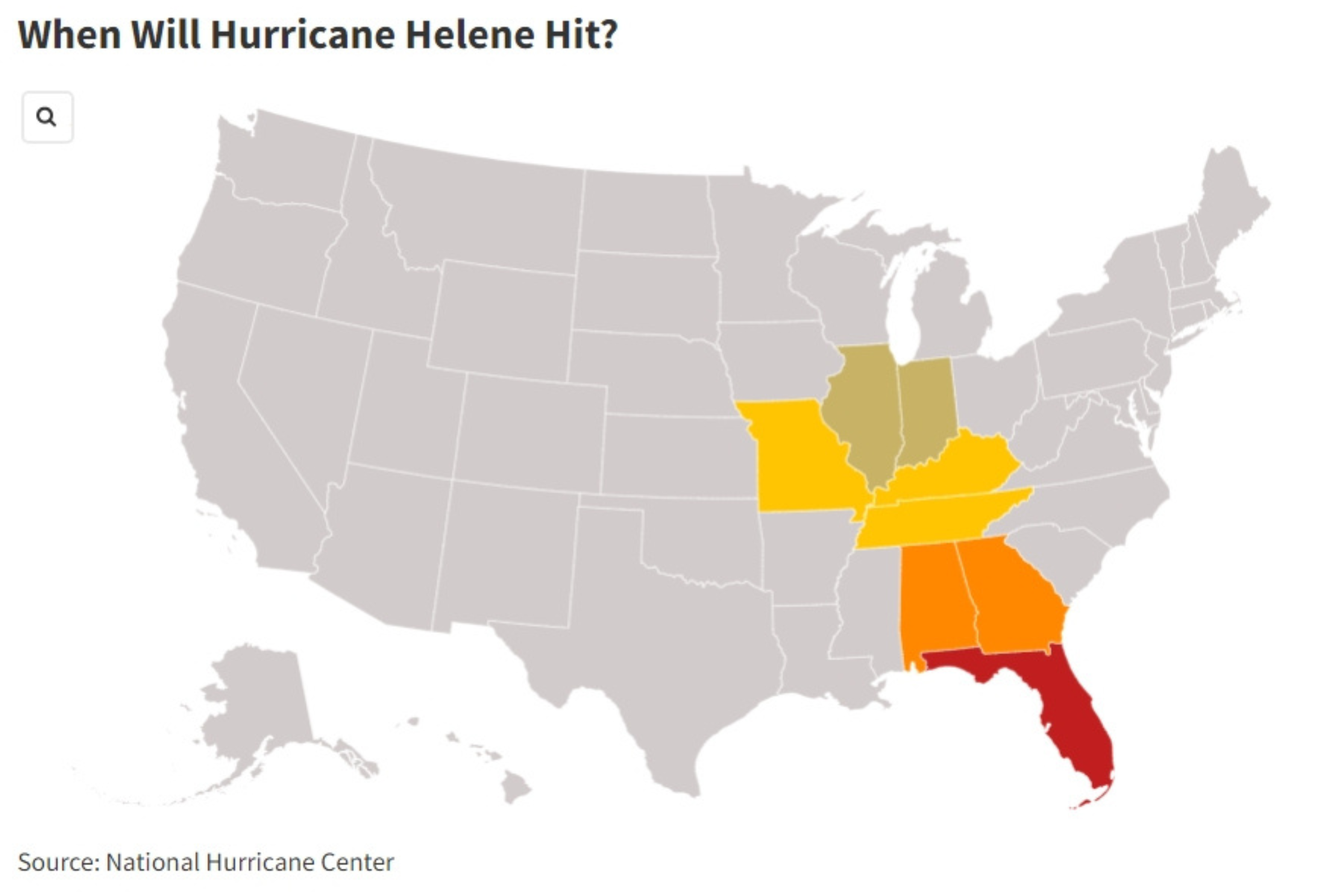 Hurricane Helene Path Shows Every State Expected to Be Impacted Newsweek