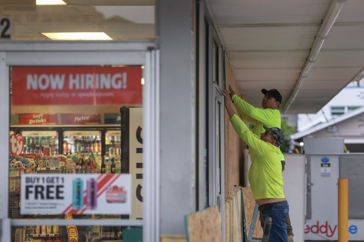Hurricane Helene Prep Shop Windows
