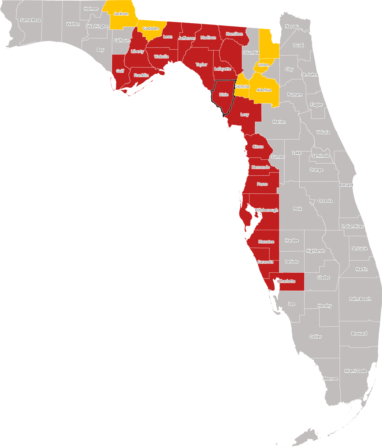 Florida Evacuation Map Update as Hurricane Helene's Path Shifts Newsweek