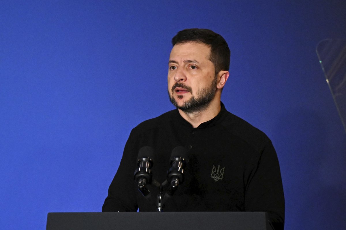 El presidente ucraniano Volodymyr Zelensky habla