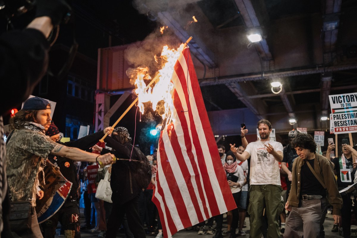 Pro-Palestinian protesters at DNC