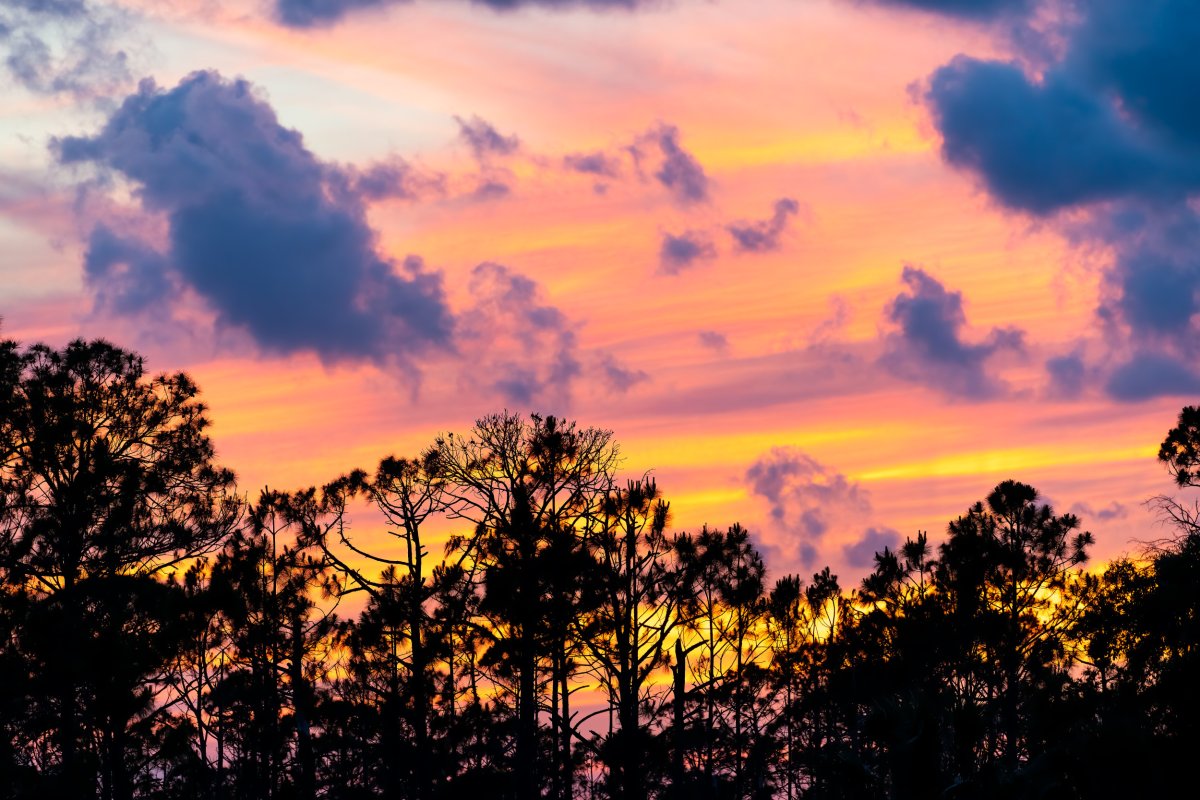 Sunset sky in Cocoa Beach, Florida. 