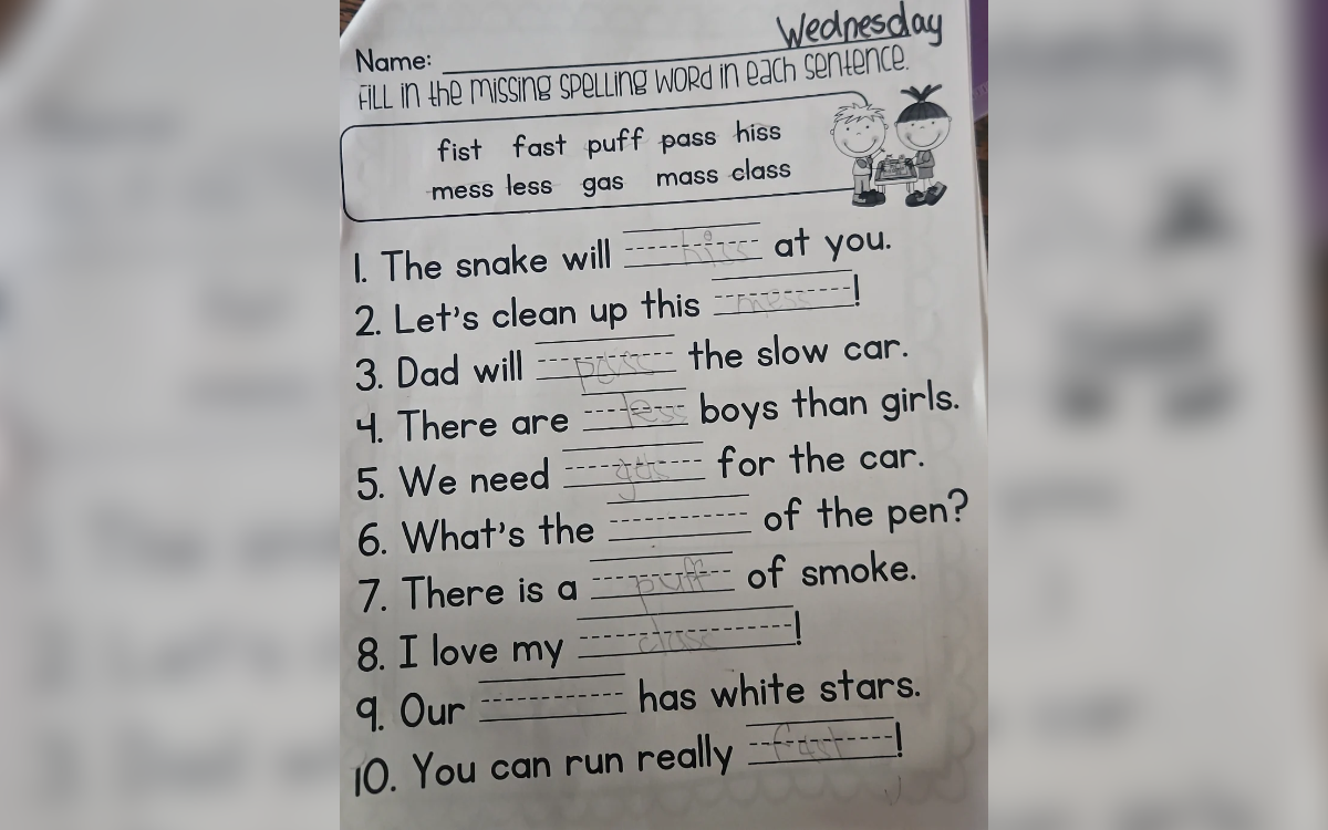 Dad Faces Challenge with Son’s Tough First Grade English Homework