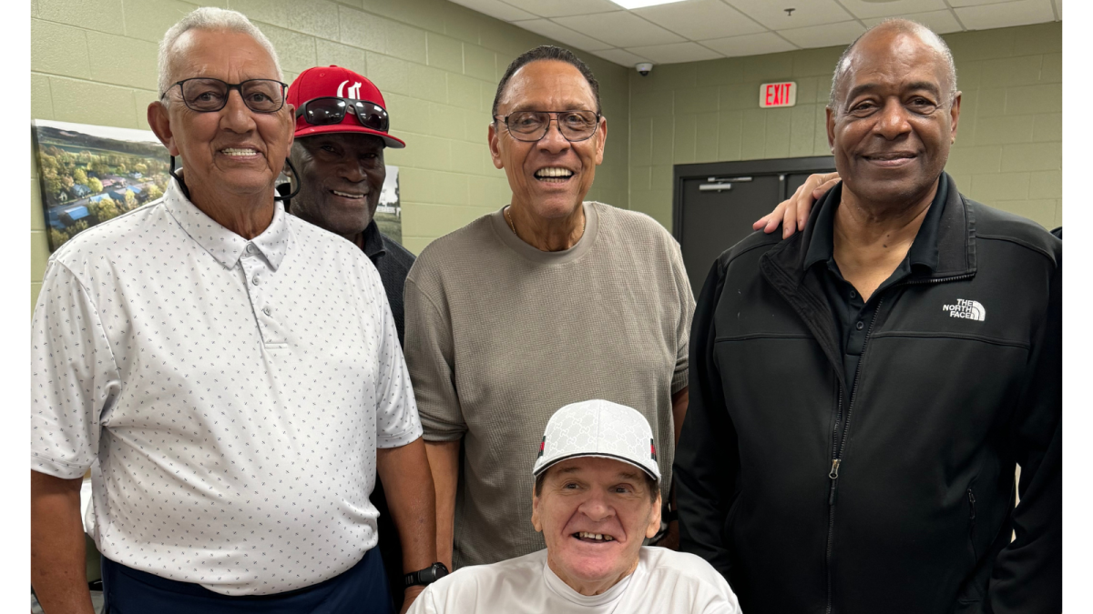 Pete Rose and Former Teammates