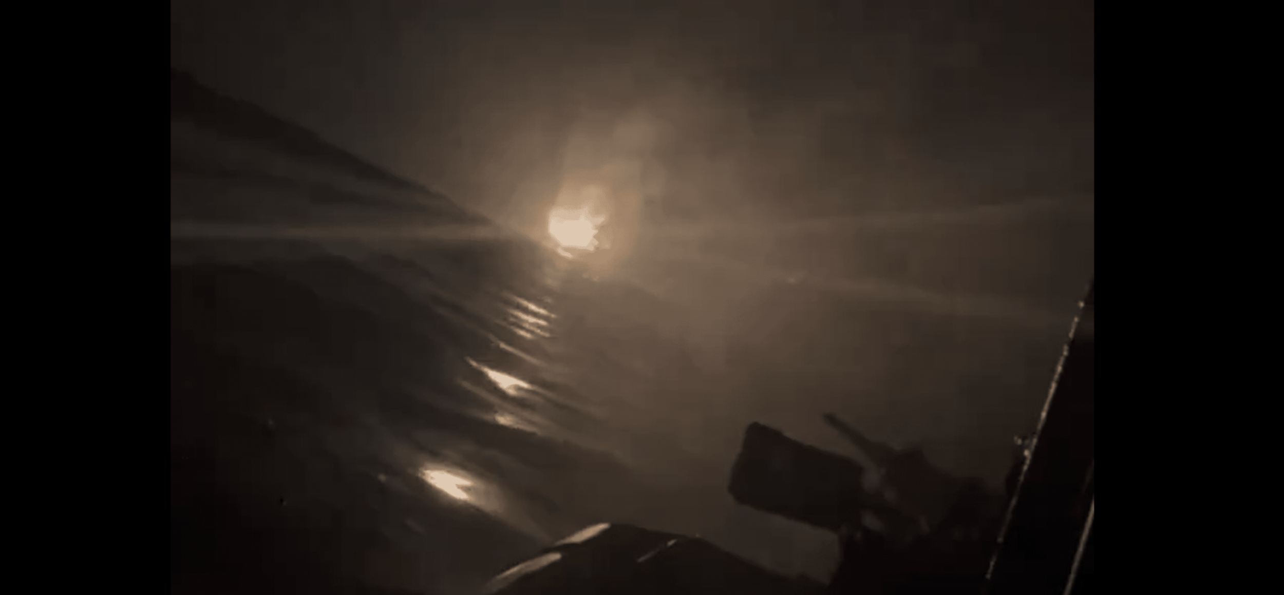 Ukraine Targets Black Sea Rig in Night Raid Footage