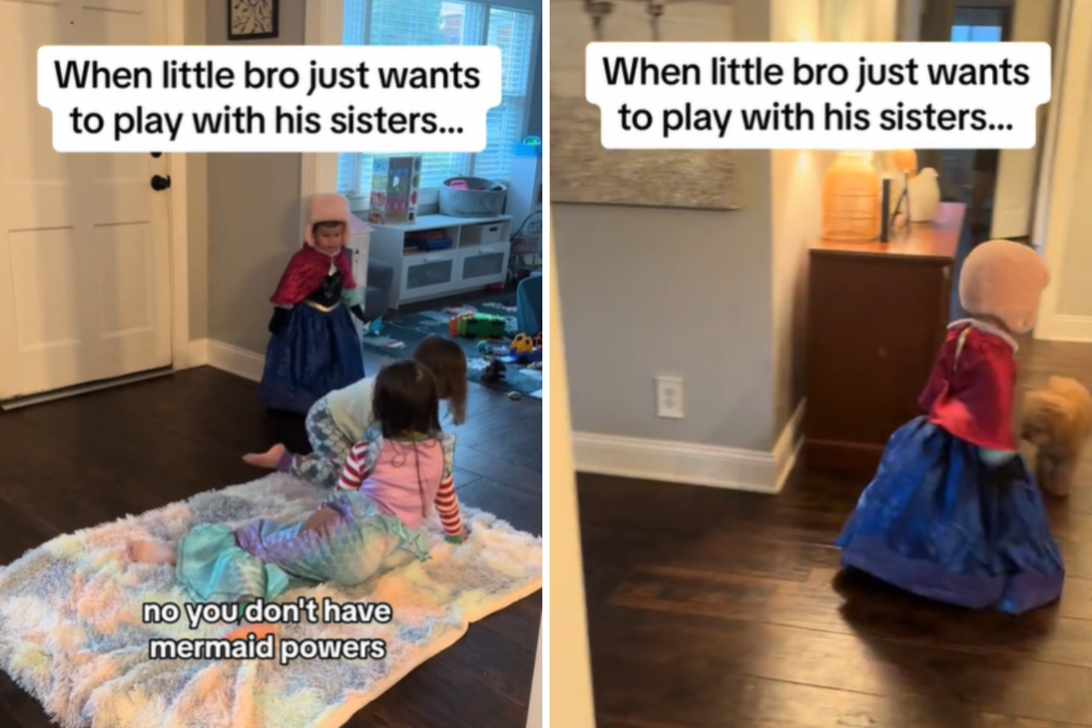 Boy Goes the Extra Mile to Play With His Sisters: ‘Go Get My Wand’