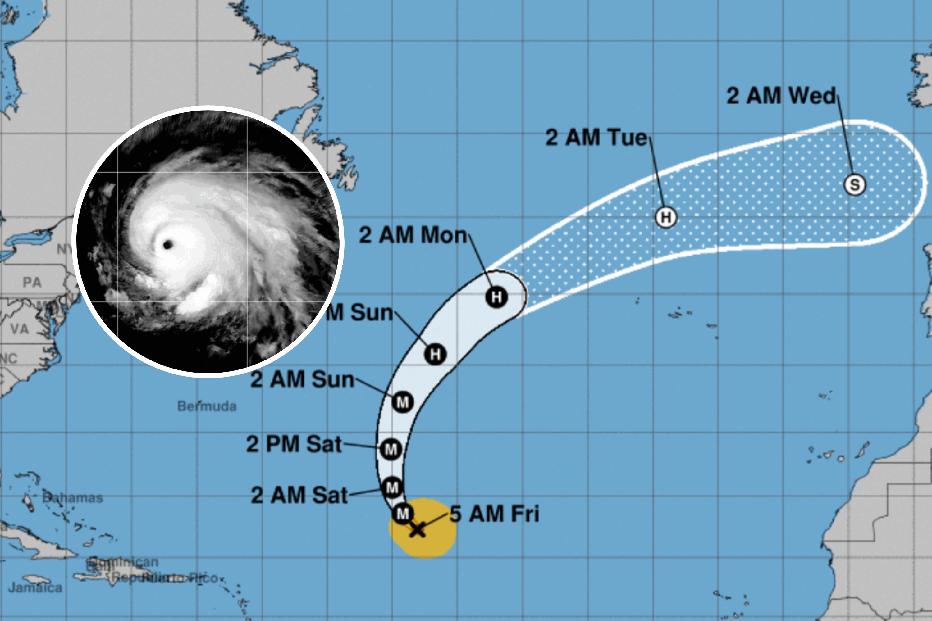 Hurricane Kirk deteriorates to Category 4 with winds of 145 miles per hour