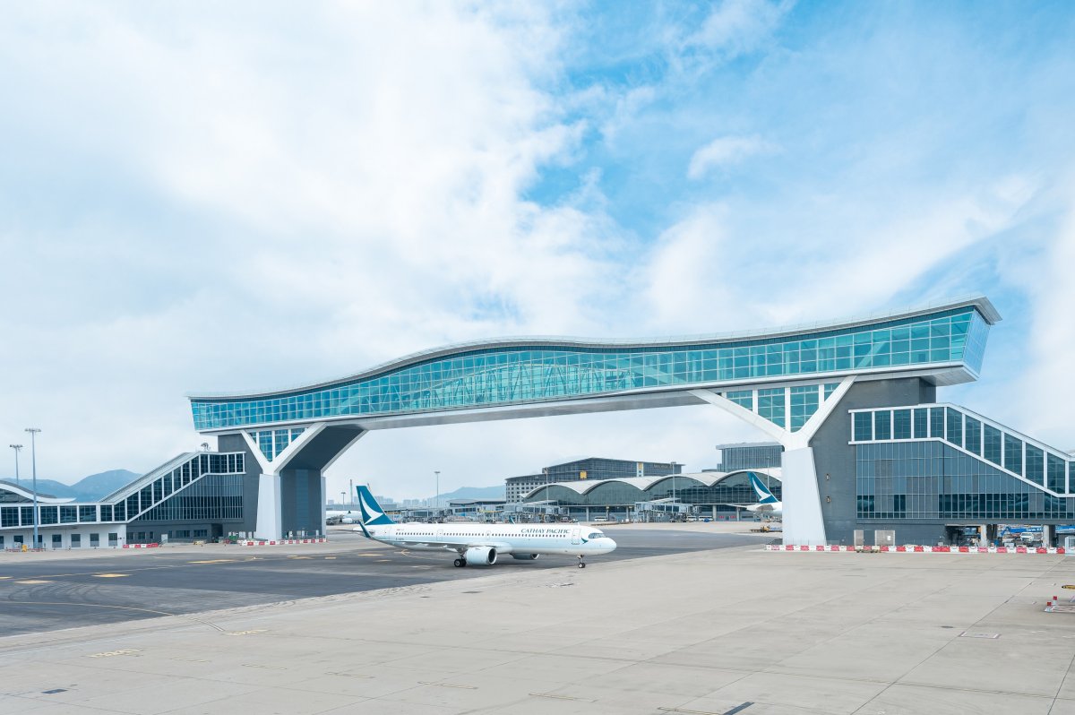 Sky Bridge at Hong Kong International Airport.