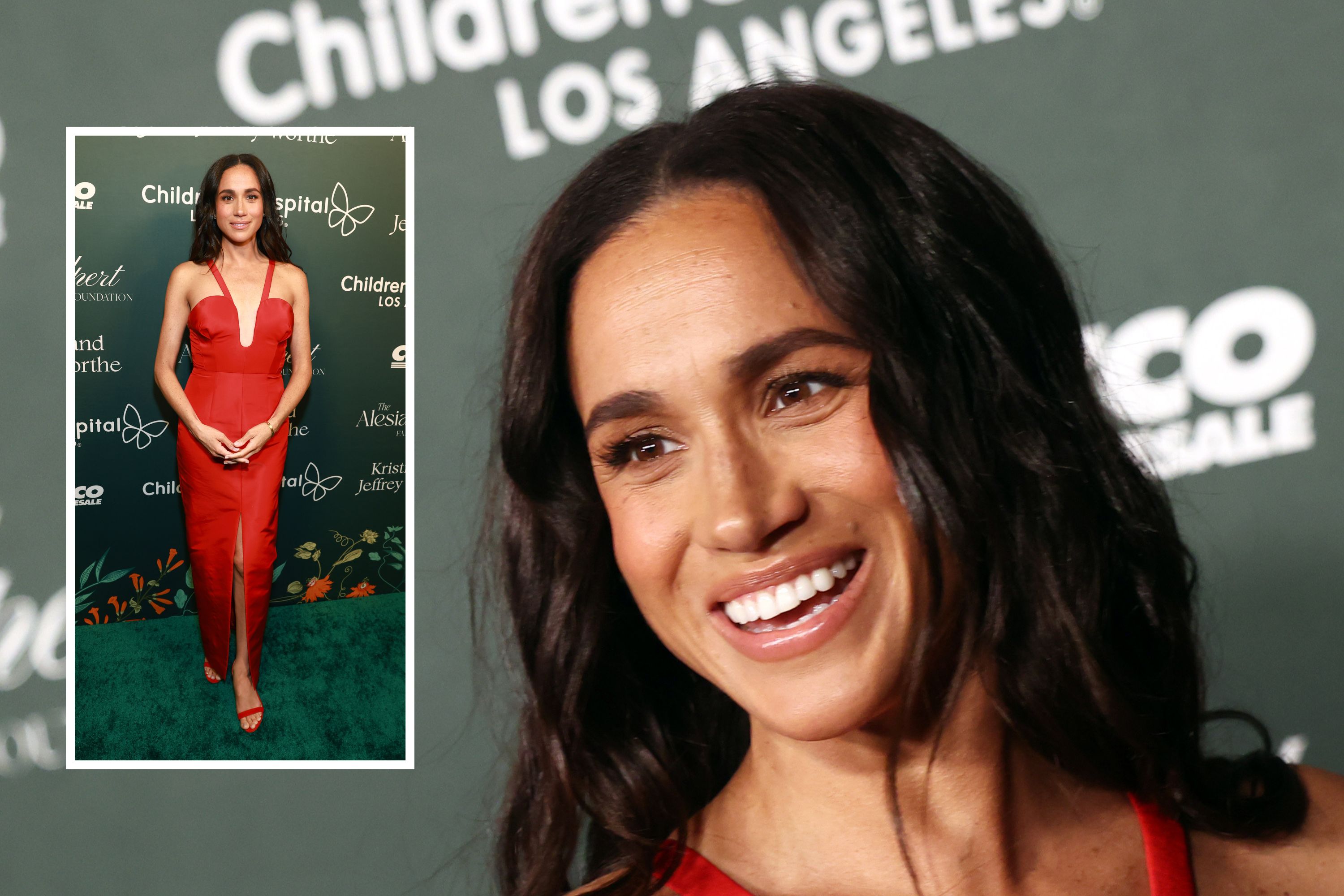 Meghan Markle stuns in red as marriage rumor returns