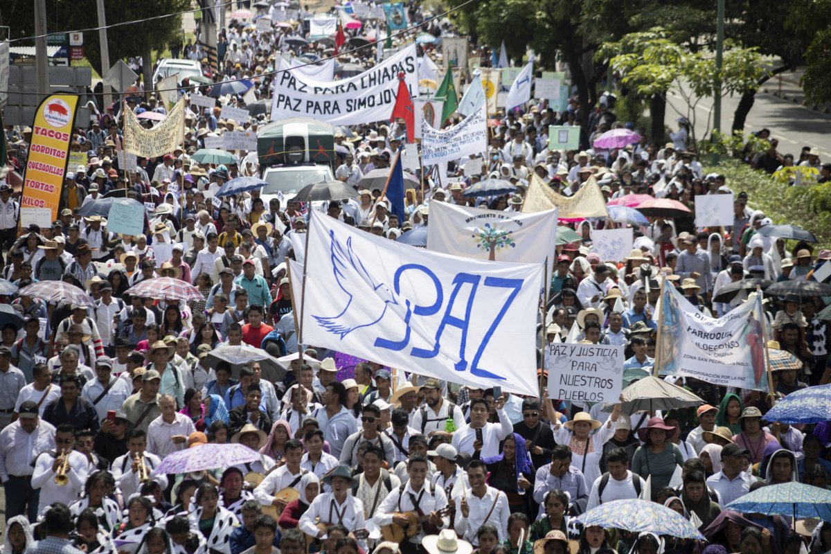 Rally against drug-related violence in Mexico