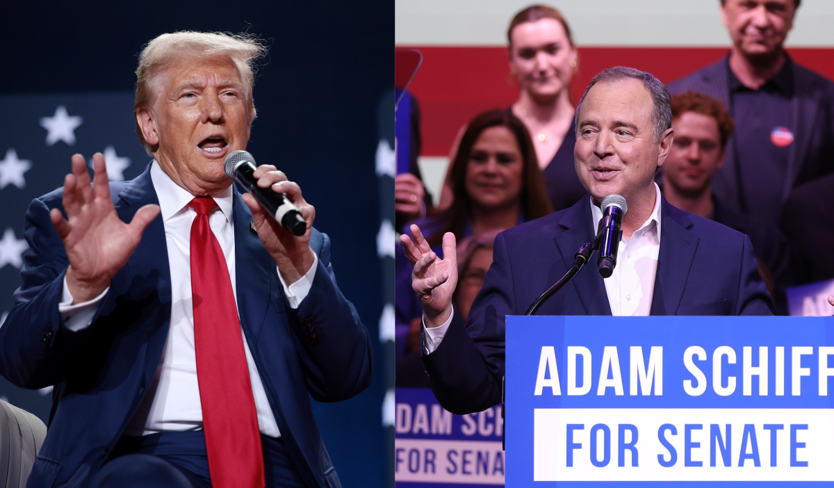 Adam Schiff and Donald Trump