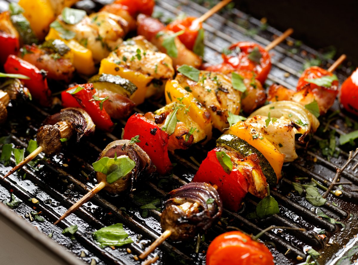 Kabob vegetables