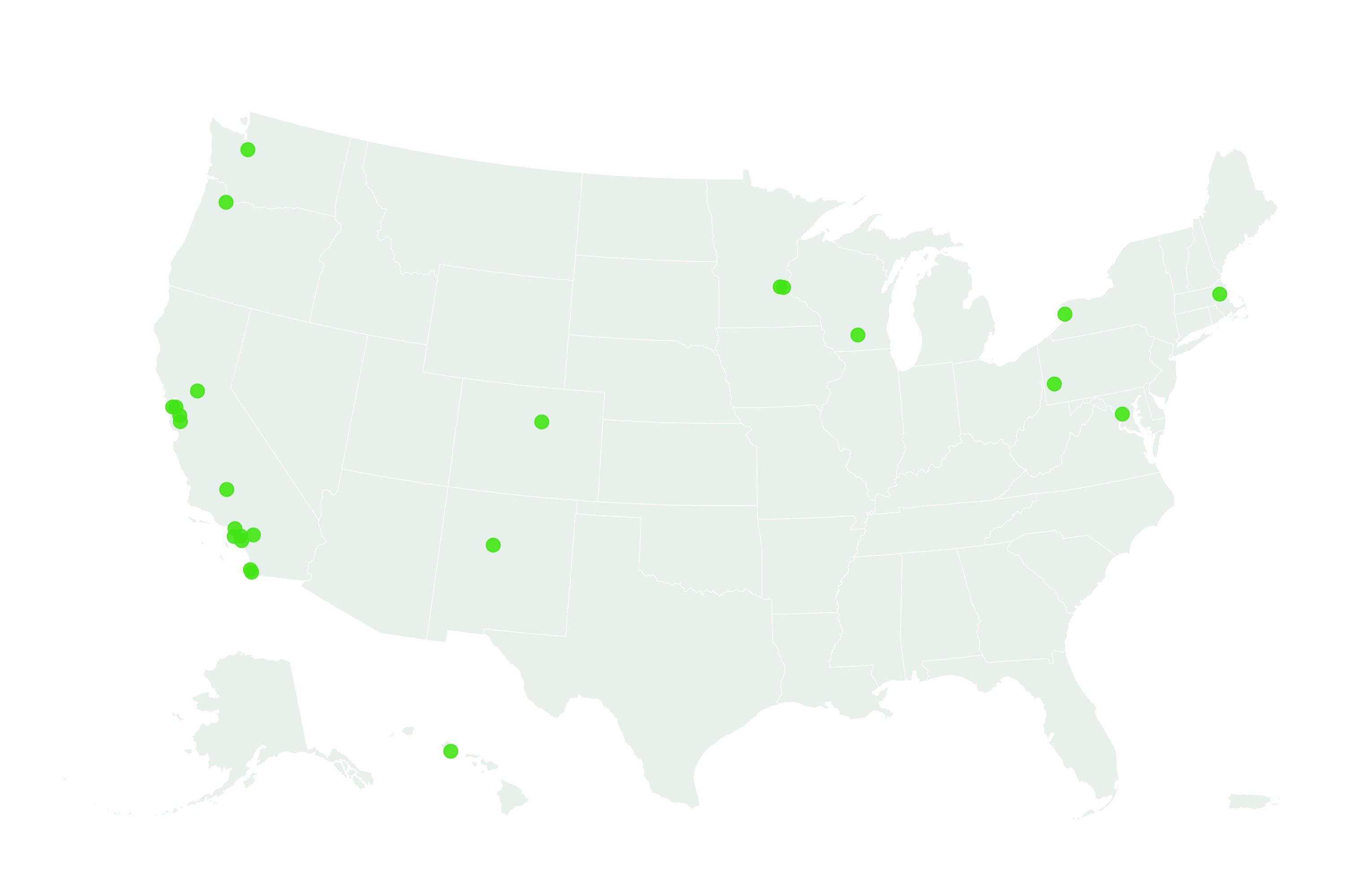 Map Shows Greenest Cities in the US