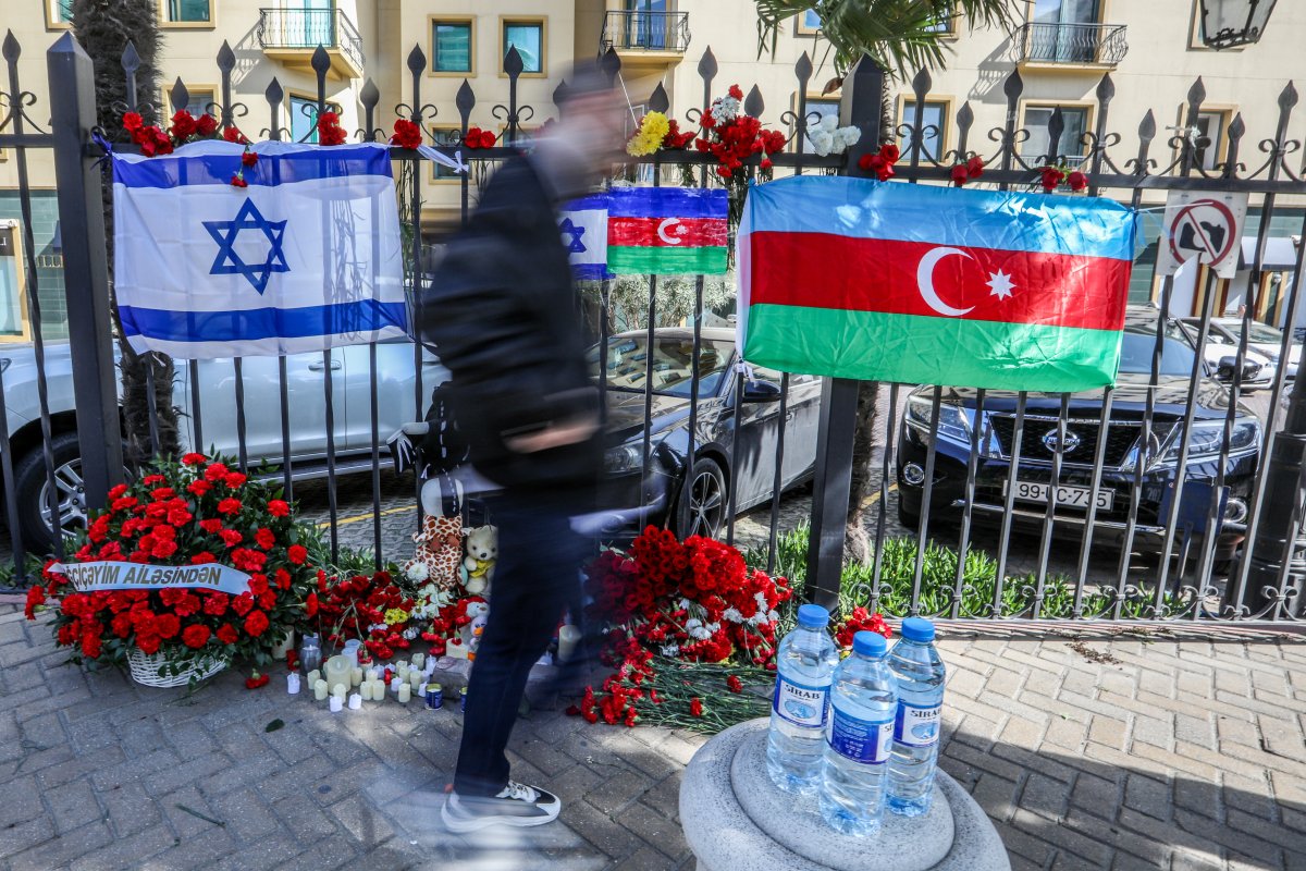 Azerbaijan and Israel flags