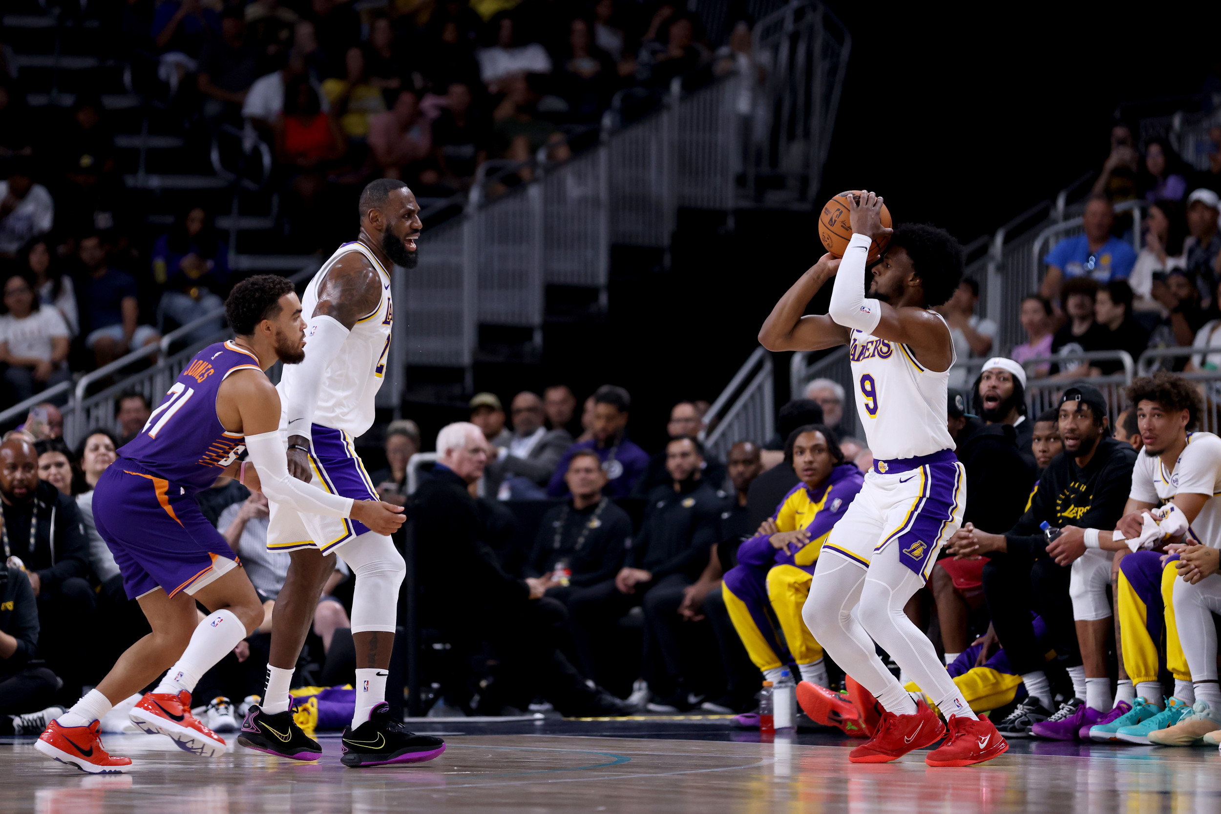 LeBron James Reacts To Sharing NBA Court with Bronny For First Time