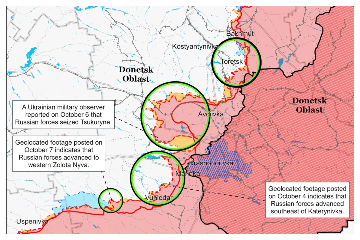 ISW map of Donetsk