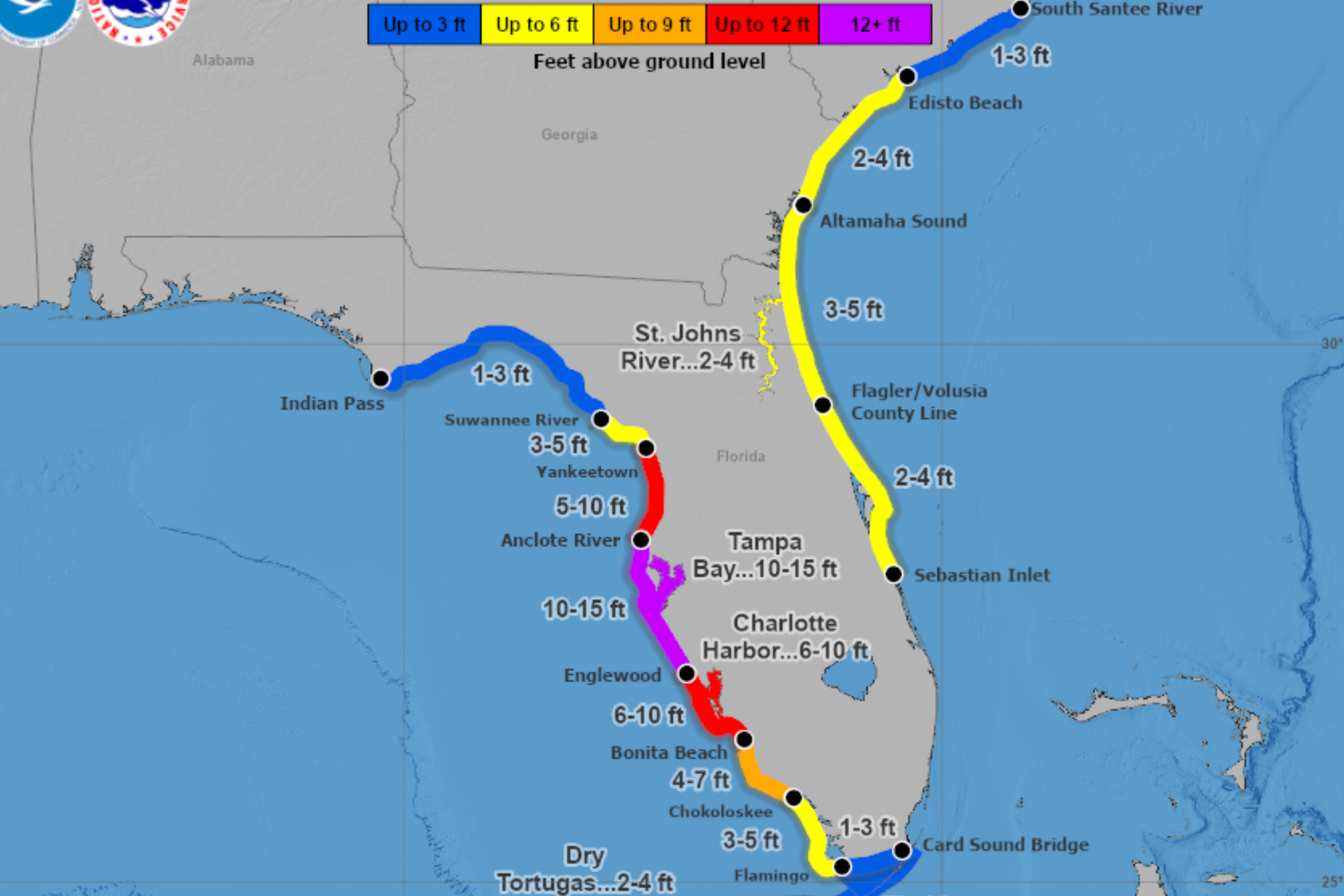 Florida Map Shows Areas Where Hurricane Milton Storm Surge Will Hit ...