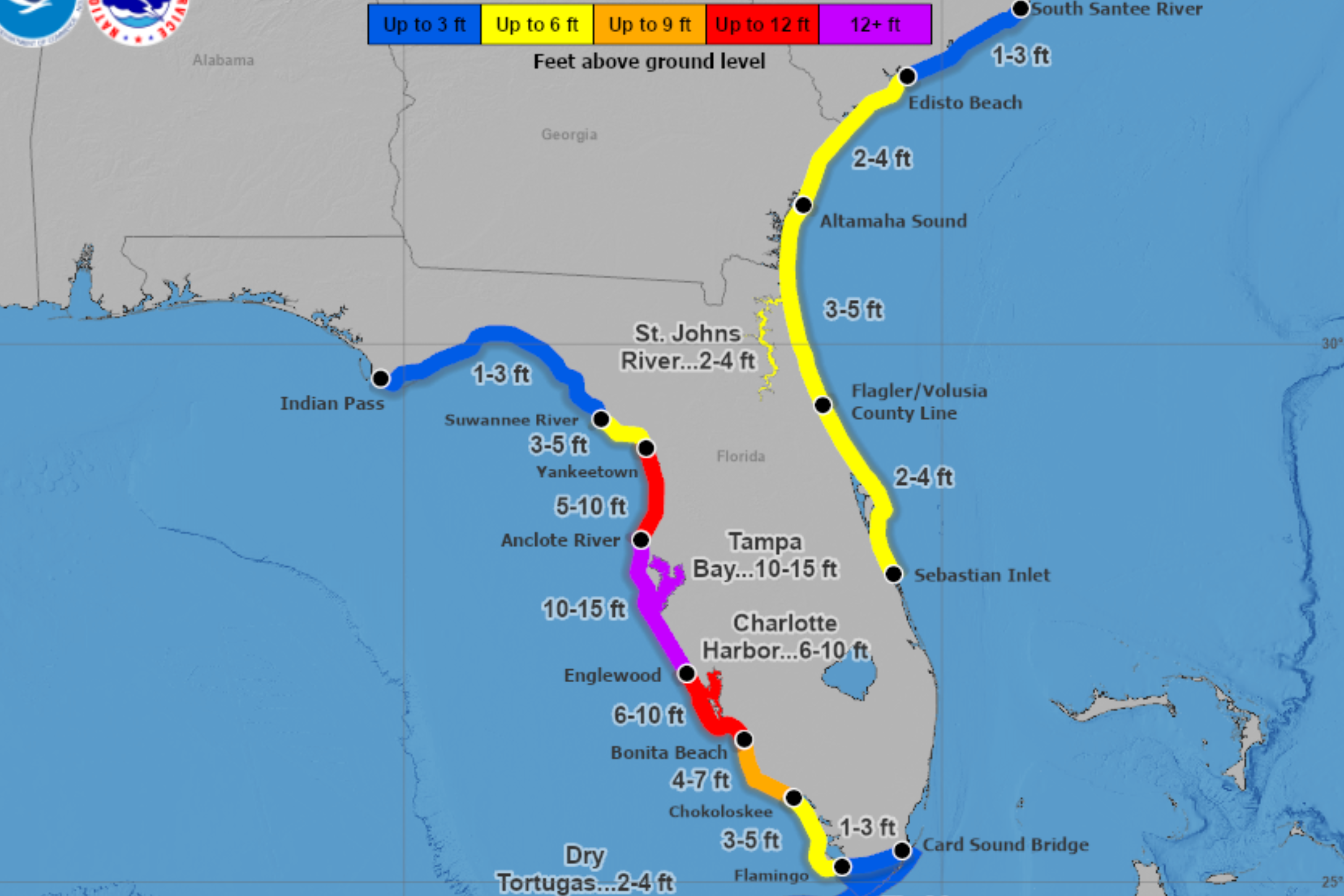 Florida Map Shows Areas Where Hurricane Milton Storm Surge Will Hit 