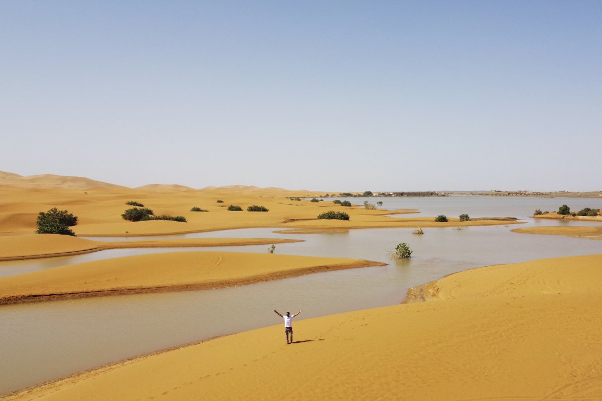 La ciudad desértica de Merzouga, Marruecos