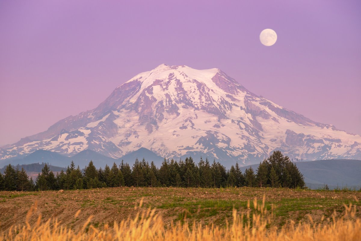 Mt. Rainier at Sunset