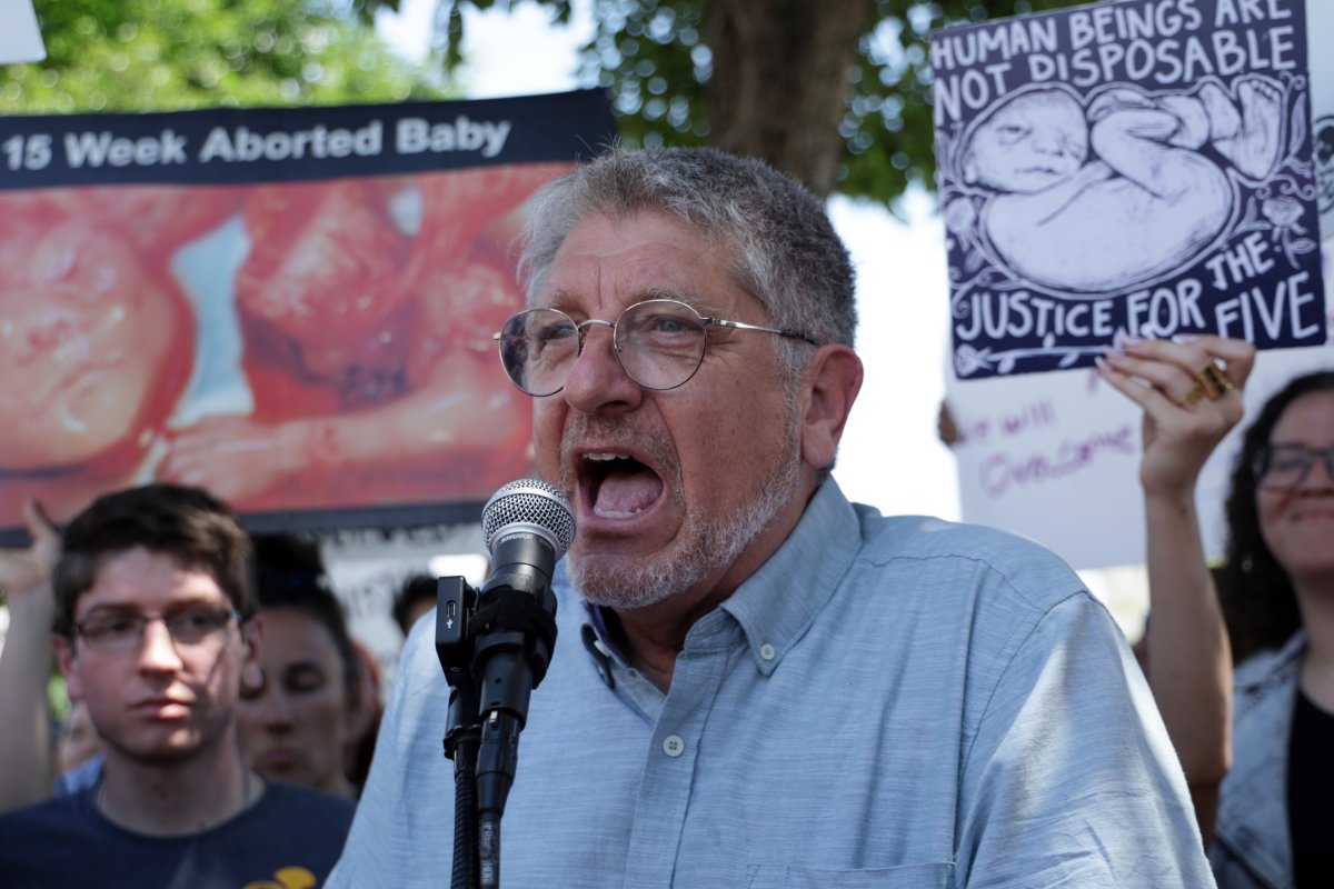 Randall Terry in front of the Supreme Court